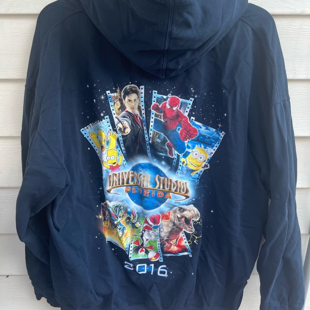 2016 Universal Studios Full Zip Hoodie Harry Potter Simpsons Size 2XL